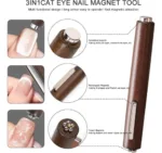 Imán 3 en 1 flor para esmalte ojo de gato - Imagen 2