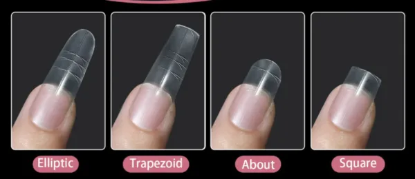 Tips coffin 240 unidades soft gel con líneas de corte - Imagen 6