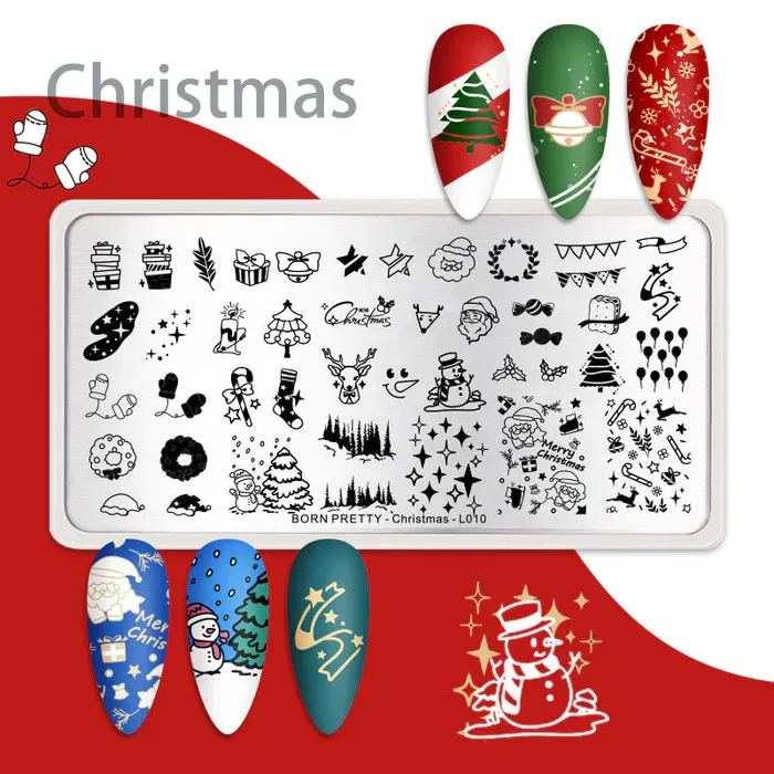 BF44C0CE-C1BA-4F24-85F1-0AADD5BDA7DD.jpg Placa de stamping Christmas L010 Born Pretty - Imagen 1