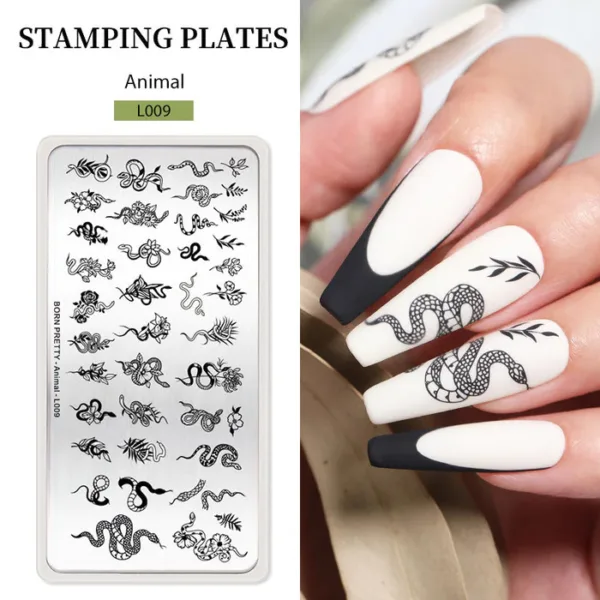 Placa de stamping Animal L009 Born Pretty - Imagen 7