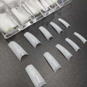 Tips recto cuadrado 100 uni natural con sonrisa