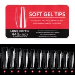 Tips long coffin 440 unidades soft gel flexibles - Imagen 2