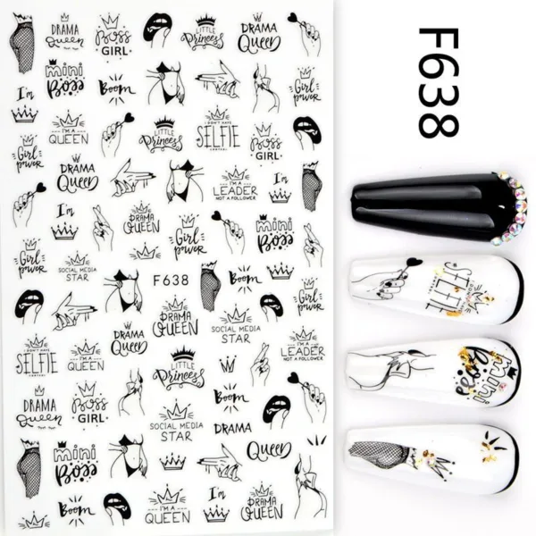 Sticker F638 Born Pretty - Imagen 3