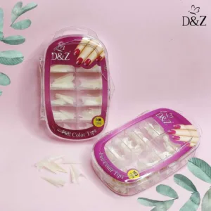 Tips Stiletto 100 Unidades Natural D&Z con sonrisa
