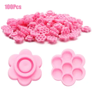 Soporte flor para anillo pegamento pestañas 100 unidades
