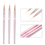 Pinceles liner 3 unidades rosa