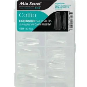 Tips coffin 130 unidades clear Mia Secret soft gel