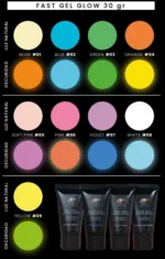 Fast gel Polygel Glow brilla en la oscuridad 30g Reve