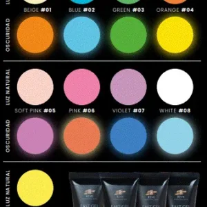 Fast gel Polygel Glow brilla en la oscuridad 30g Reve