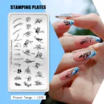 Placa de stamping Flower Tango L010 Born Pretty - Imagen 3