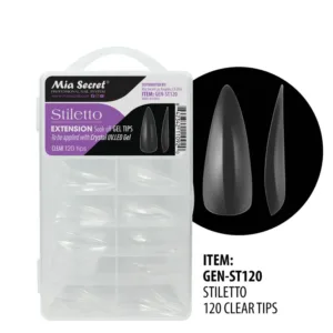 Tips stiletto 120 unidades Mia Secret Soft Gel flexibles