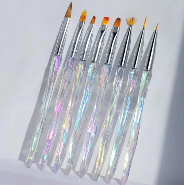Set 8 pinceles diseños holograficos - Imagen 4