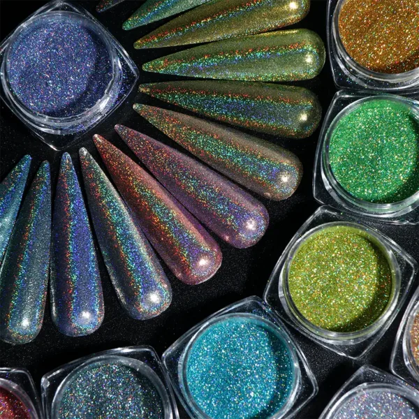 Polvo glitter holográfico Born Pretty - Imagen 3