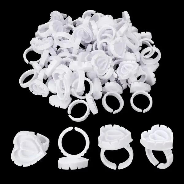 Anillos corazón pegamento de pestañas - Imagen 2