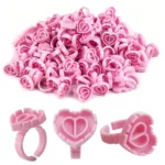 Anillos corazón pegamento de pestañas