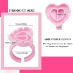 Anillos corazón pegamento de pestañas - Imagen 3