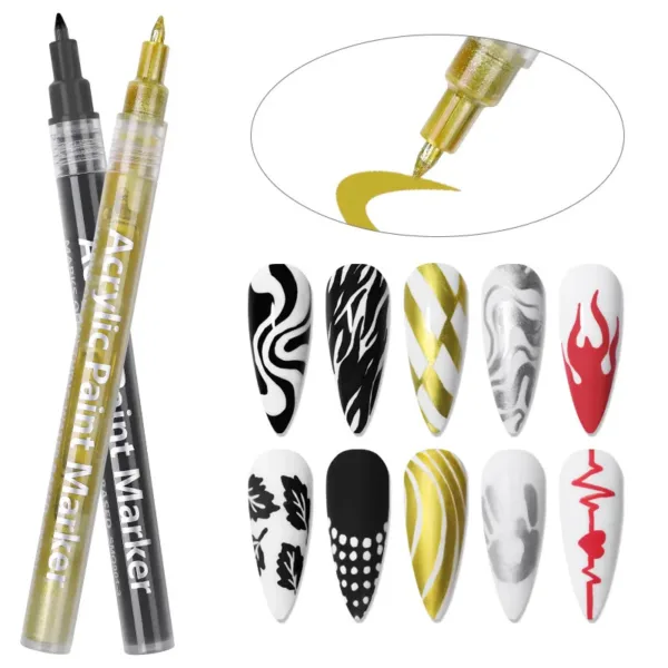 Marcadores para diseños nail art Born Pretty - Imagen 4