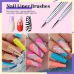 Set 8 pinceles nail art Born Pretty - Imagen 4