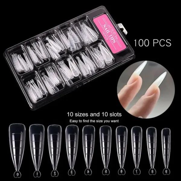 Tips dual Stiletto 100 unidades polygel - Imagen 6