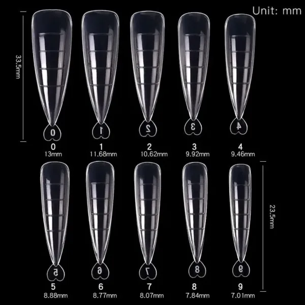 Tips dual Stiletto 100 unidades polygel - Imagen 5