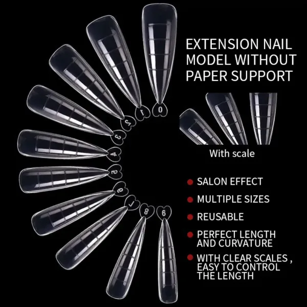 Tips dual Stiletto 100 unidades polygel - Imagen 4