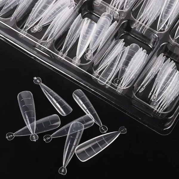Tips dual Stiletto 100 unidades polygel - Imagen 3