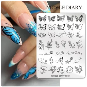Placa de stamping X002 Nicole Diary