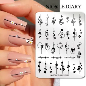 Placa de stamping X006 Nicole Diary