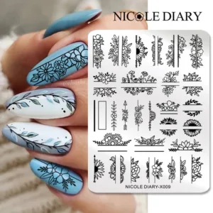 Placa de stamping X009 Nicole Diary