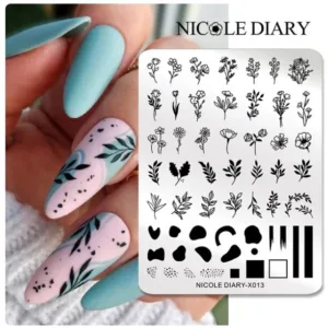Placa de stamping X013 Nicole Diary